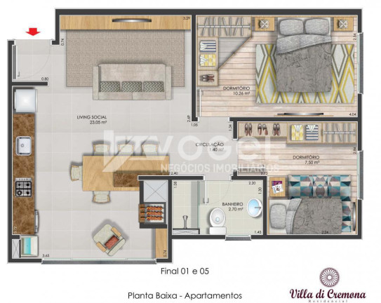 Imagem Apartamento com 2 Quartos à Venda, 50 m² em Fátima - Canoas Imagem Apartamento com 2 Quartos à Venda, 50 m² em Fátima - Canoas