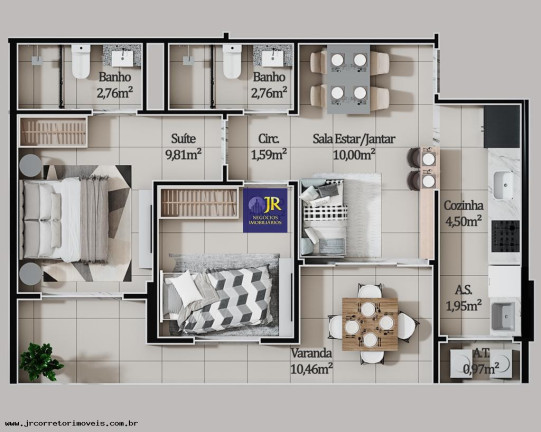 Imagem Imóvel com 3 Quartos à Venda, 83 m² em Praia De Itaparica - Vila Velha