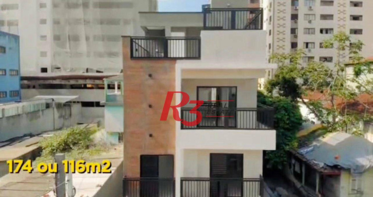 Sobrado com 2 Quartos à Venda, 92 m² em Marapé - Santos