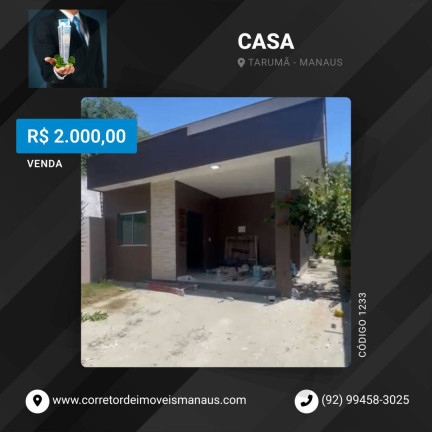 Imagem Casa com 2 Quartos à Venda,  em Tarumã - Manaus