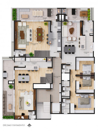 Imagem Apartamento com 3 Quartos à Venda, 111 m² em Panazzolo - Caxias Do Sul
