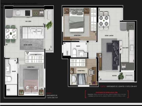 Imagem Apartamento com 1 Quarto à Venda, 37 m² em Centro - Dourados