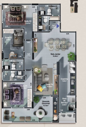Imagem Apartamento com 3 Quartos à Venda, 119 m² em Centro - Itanhaém