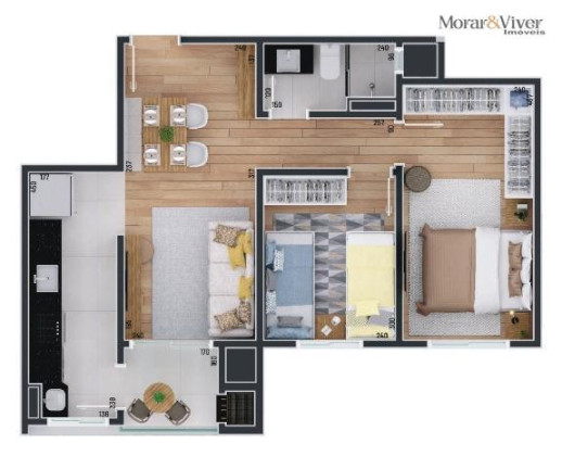 Imagem Apartamento com 2 Quartos à Venda, 55 m² em Aristocrata - São José Dos Pinhais Imagem Apartamento com 2 Quartos à Venda, 55 m² em Aristocrata - São José Dos Pinhais