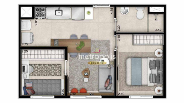Apartamento com 2 Quartos à Venda, 35 m² em Ipiranga - São Paulo
