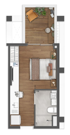 Imagem Imóvel com 1 Quarto à Venda, 37 m² em Pinheiros - São Paulo