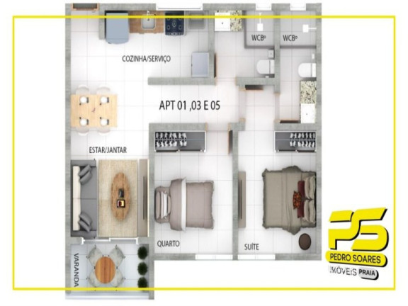 Imagem Apartamento com 2 Quartos à Venda, 11 m² em Mangabeira - João Pessoa Imagem Apartamento com 2 Quartos à Venda, 11 m² em Mangabeira - João Pessoa