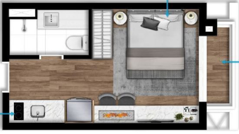 Imagem Studio com 1 Quarto à Venda, 33 m² em Paraíso - São Paulo Imagem Studio com 1 Quarto à Venda, 33 m² em Paraíso - São Paulo