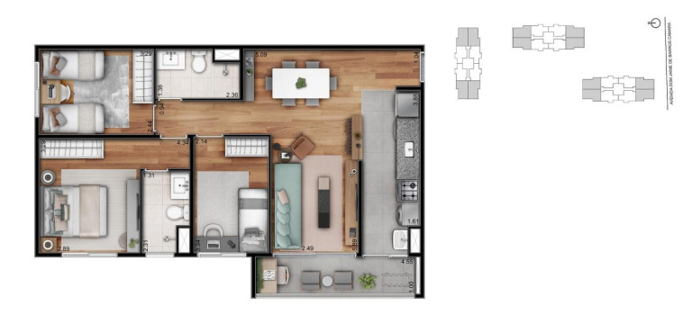 Imagem Imóvel com 2 Quartos à Venda, 54 m² em Planalto - São Bernardo Do Campo Imagem Imóvel com 2 Quartos à Venda, 54 m² em Planalto - São Bernardo Do Campo