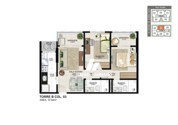 Imagem Apartamento com 2 Quartos à Venda, 59 m² em Itaparica - Vila Velha