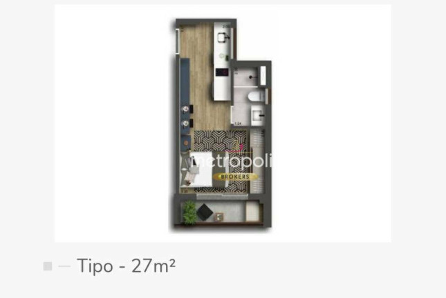 Imagem Studio com 1 Quarto à Venda, 28 m² em Paraíso - São Paulo Imagem Studio com 1 Quarto à Venda, 28 m² em Paraíso - São Paulo