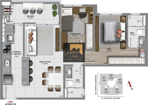Imagem Apartamento com 2 Quartos à Venda, em Estreito - Florianópolis Imagem Apartamento com 2 Quartos à Venda, em Estreito - Florianópolis
