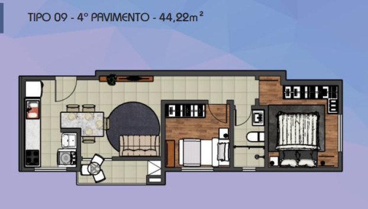 Imagem Apartamento com 2 Quartos à Venda, 44 m² em Centro - São José Dos Pinhais