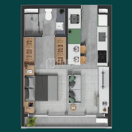 Imagem Apartamento com 1 Quarto à Venda, 35 m² em Jardim Paulistano - São José Do Rio Preto