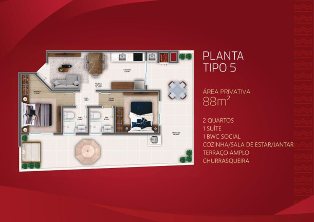Imagem Apartamento com 2 Quartos à Venda, 76 m² em A - Matinhos