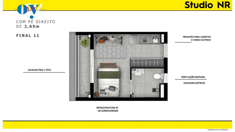 Imagem Studio com 1 Quarto à Venda, 25 m² em Consolação - São Paulo Imagem Studio com 1 Quarto à Venda, 25 m² em Consolação - São Paulo