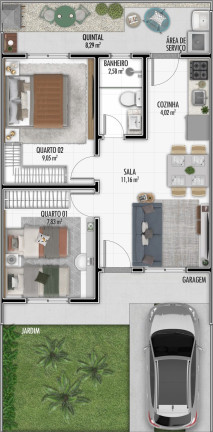 Imagem Casa de Condomínio com 2 Quartos à Venda, 42 m² em Estados - Fazenda Rio Grande