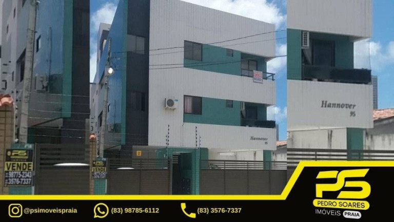 Apartamento com 3 Quartos à Venda, 72 m² em Miramar - João Pessoa