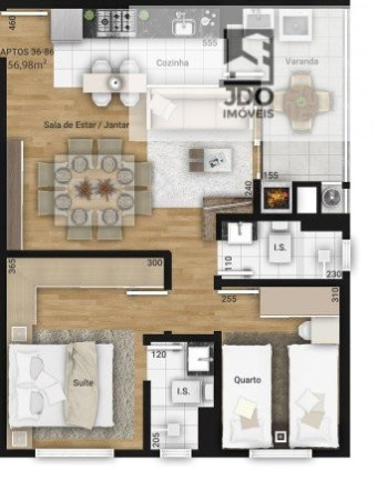 Imagem Apartamento com 2 Quartos à Venda, 57 m² em Tingui - Curitiba