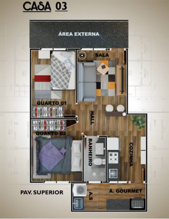 Imagem Casa de Condomínio com 2 Quartos à Venda, 52 m² em Mirim - Praia Grande Imagem Casa de Condomínio com 2 Quartos à Venda, 52 m² em Mirim - Praia Grande