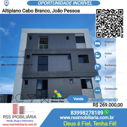 Apartamento com 2 Quartos à Venda, 56 m² em Altiplano Cabo Branco - João Pessoa