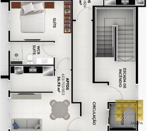 Imagem Apartamento com 3 Quartos à Venda, 59 m² em Jardim Oceania - João Pessoa