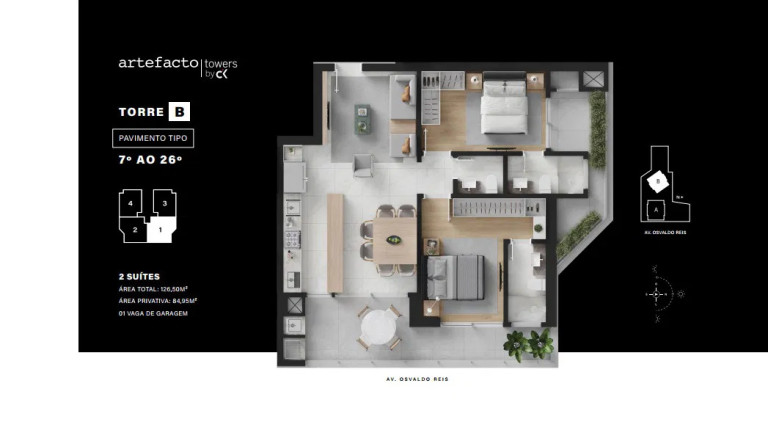 Imagem Apartamento com 2 Quartos à Venda, 90 m² em Praia Brava - Itajaí Imagem Apartamento com 2 Quartos à Venda, 90 m² em Praia Brava - Itajaí