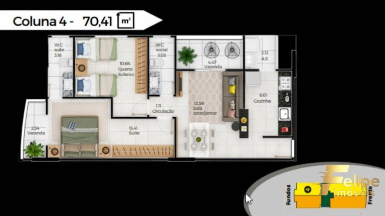 Imagem Imóvel com 2 Quartos à Venda, 70 m² em Bento Ferreira - Vitória Imagem Imóvel com 2 Quartos à Venda, 70 m² em Bento Ferreira - Vitória