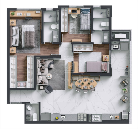 Imagem Apartamento com 3 Quartos à Venda, 76 m² em Vila Industrial - São José Dos Campos Imagem Apartamento com 3 Quartos à Venda, 76 m² em Vila Industrial - São José Dos Campos
