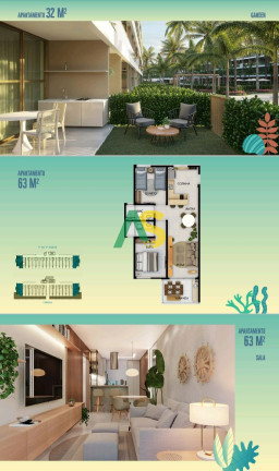 Imagem Flat com 1 Quarto à Venda, 32 m² em Praia Dos Carneiros - Tamandaré Imagem Flat com 1 Quarto à Venda, 32 m² em Praia Dos Carneiros - Tamandaré