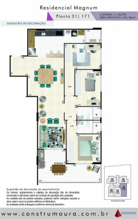 Imagem Apartamento com 3 Quartos à Venda, 102 m² em Centro - Mongaguá Imagem Apartamento com 3 Quartos à Venda, 102 m² em Centro - Mongaguá