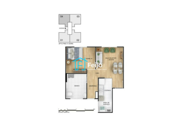 Imagem Apartamento com 2 Quartos à Venda, 41 m² em Mato Grande - Canoas