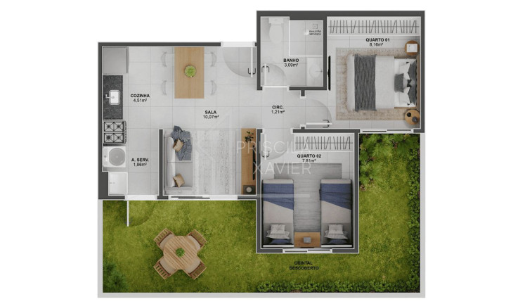 Imagem Apartamento com 2 Quartos à Venda, 42 m² em Aribiri - Vila Velha