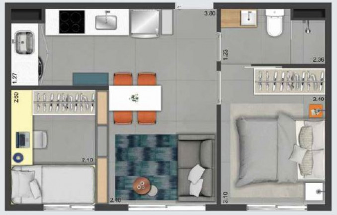Imagem Imóvel com 2 Quartos à Venda, 33 m² em Santo Amaro - São Paulo Imagem Imóvel com 2 Quartos à Venda, 33 m² em Santo Amaro - São Paulo