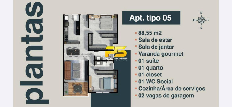 Imagem Apartamento com 2 Quartos à Venda, 95 m² em Camboinha - Cabedelo Imagem Apartamento com 2 Quartos à Venda, 95 m² em Camboinha - Cabedelo