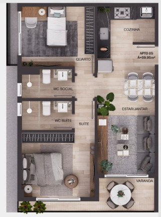 Imagem Apartamento com 2 Quartos à Venda, 59 m² em Intermares - Cabedelo Imagem Apartamento com 2 Quartos à Venda, 59 m² em Intermares - Cabedelo