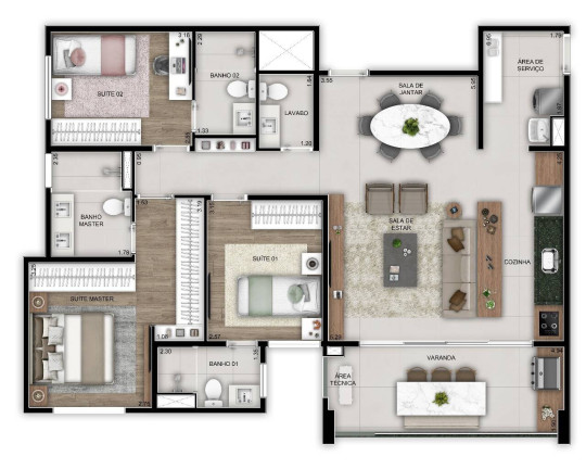 Imagem Apartamento com 3 Quartos à Venda, 104 m² em Nova Campinas - Campinas Imagem Apartamento com 3 Quartos à Venda, 104 m² em Nova Campinas - Campinas