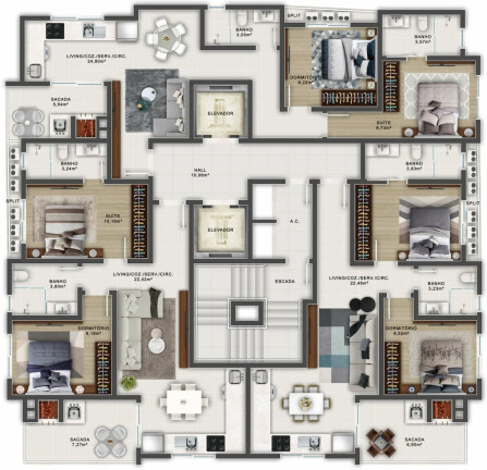 Imagem Apartamento com 2 Quartos à Venda, 63 m² em Morretes - Itapema