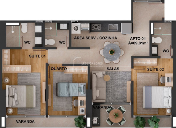 Imagem Apartamento com 3 Quartos à Venda, 90 m² em Aeroclube - João Pessoa Imagem Apartamento com 3 Quartos à Venda, 90 m² em Aeroclube - João Pessoa