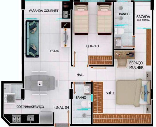Imagem Apartamento com 2 Quartos à Venda, 60 m² em Vila Rosa - Goiânia Imagem Apartamento com 2 Quartos à Venda, 60 m² em Vila Rosa - Goiânia
