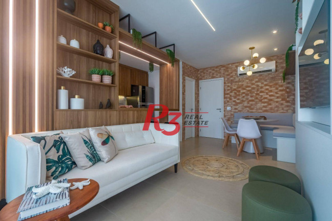 Imagem Apartamento com 1 Quarto à Venda, 57 m² em Gonzaga - Santos Imagem Apartamento com 1 Quarto à Venda, 57 m² em Gonzaga - Santos