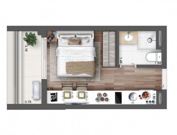 Imagem Imóvel com 1 Quarto à Venda, 17 m² em Santo Amaro - São Paulo Imagem Imóvel com 1 Quarto à Venda, 17 m² em Santo Amaro - São Paulo