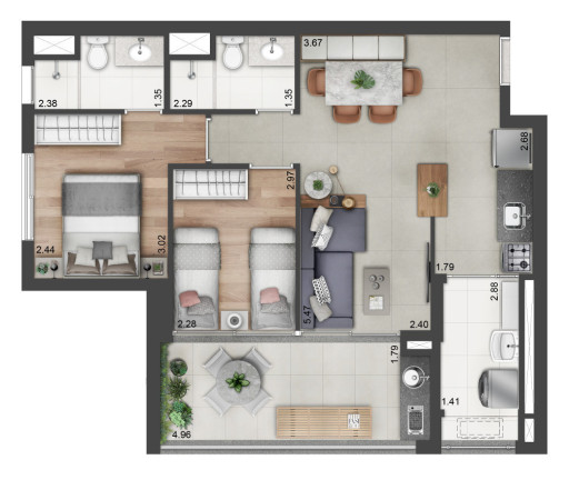 Imagem Imóvel com 1 Quarto à Venda, 24 m² em Santo Amaro - São Paulo Imagem Imóvel com 1 Quarto à Venda, 24 m² em Santo Amaro - São Paulo