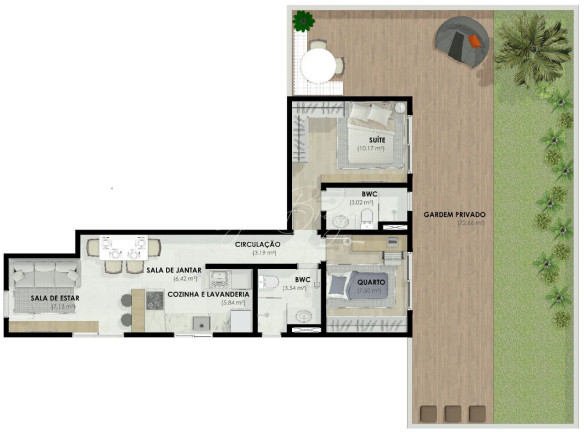 Imagem Apartamento com 2 Quartos à Venda, 45 m² em Bacacheri - Curitiba