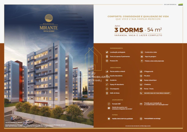 Imagem Apartamento com 3 Quartos à Venda, 54 m² em Jardim Carlos Gomes - Jundiaí Imagem Apartamento com 3 Quartos à Venda, 54 m² em Jardim Carlos Gomes - Jundiaí