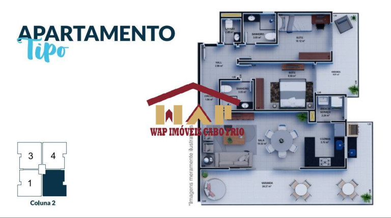 Imagem Apartamento com 2 Quartos à Venda, 103 m² em Braga - Cabo Frio Imagem Apartamento com 2 Quartos à Venda, 103 m² em Braga - Cabo Frio