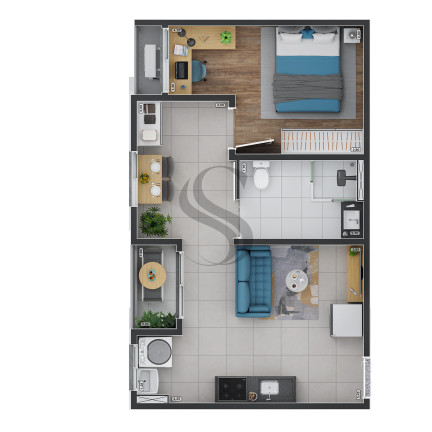 Imagem Apartamento com 2 Quartos à Venda, em Caguassu - Sorocaba Imagem Apartamento com 2 Quartos à Venda, em Caguassu - Sorocaba