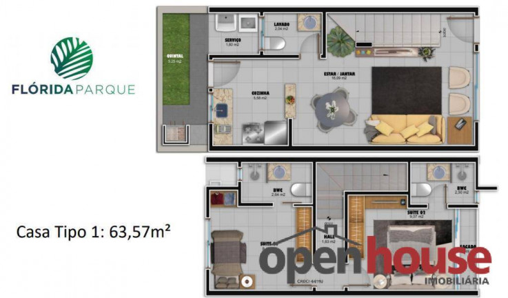 Imagem Casa com 2 Quartos à Venda, 63 m² em Parque Das árvores - Parnamirim Imagem Casa com 2 Quartos à Venda, 63 m² em Parque Das árvores - Parnamirim