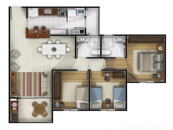 Imagem Apartamento com 3 Quartos à Venda, 92 m² em Parque Campolim - Sorocaba Imagem Apartamento com 3 Quartos à Venda, 92 m² em Parque Campolim - Sorocaba