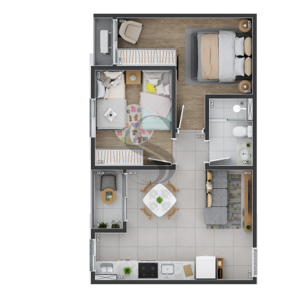 Imagem Apartamento com 2 Quartos à Venda, em Caguassu - Sorocaba Imagem Apartamento com 2 Quartos à Venda, em Caguassu - Sorocaba
